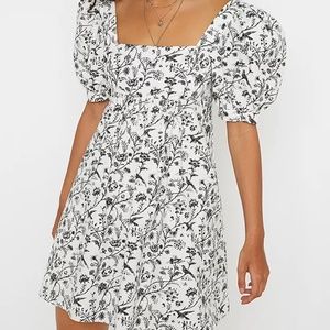 UO x Laura Ashley Puff Sleeve Babydoll Dress